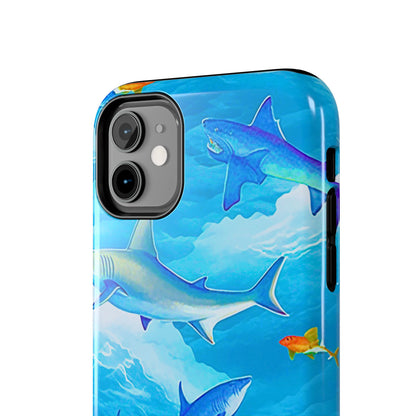 Sharks in the Sky Pattern Style Tough Phone Case | Animals