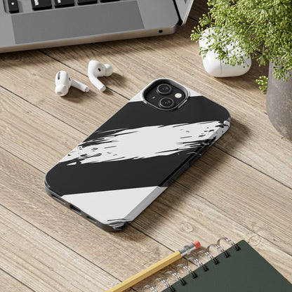 Funda/cubierta resistente para teléfono con rayas diagonales en blanco roto | Estética