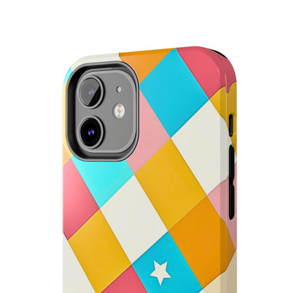 Vibrant Preppy Checkered Tough Phone Case | Aesthetic