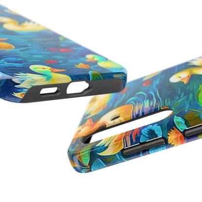 Ducks in the Pond Pattern Style Tough Phone Case | Animals
