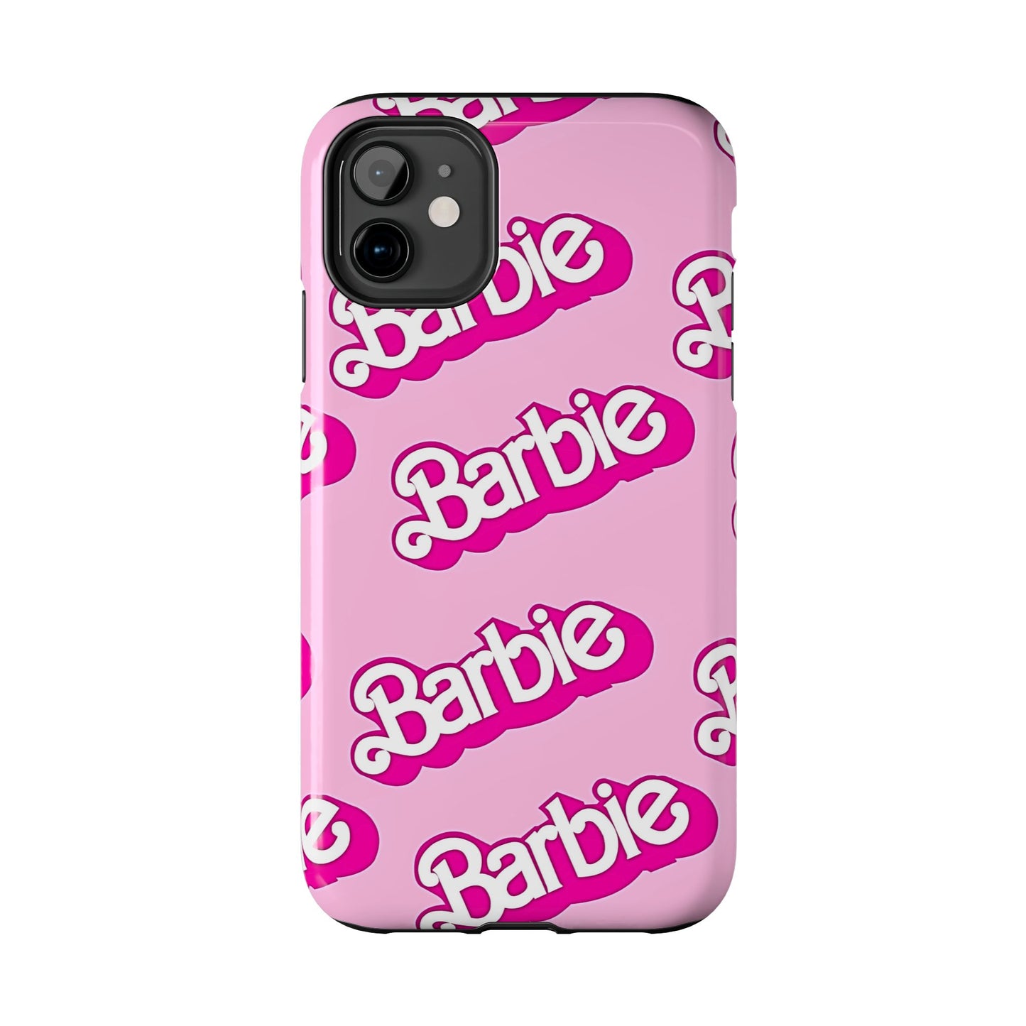 Funda rígida para teléfono con estampado retro del logotipo de Barbie | Estética