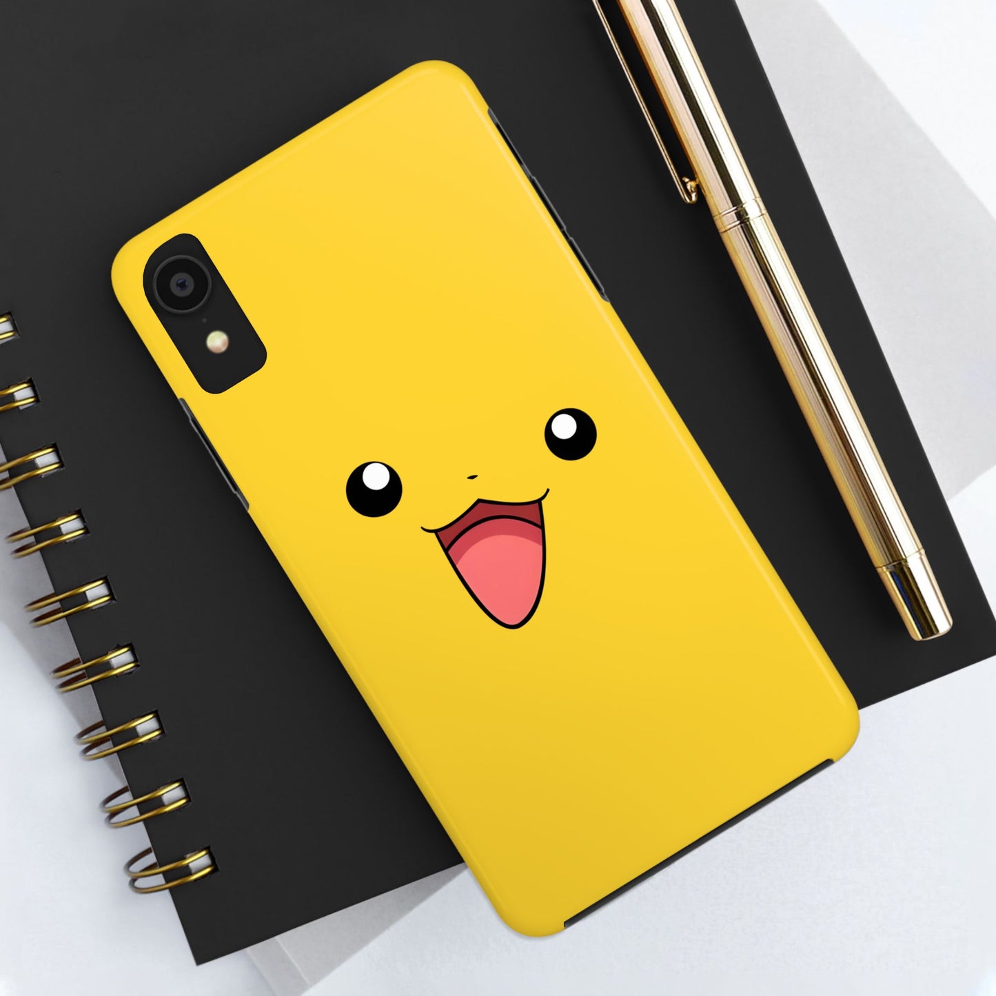 Electric Mouse Yellow Happy Face Minimal Design Tough Phone Case | Anime