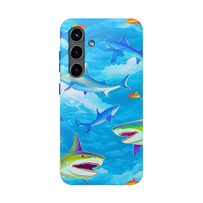 Sharks in the Sky Pattern Style Tough Phone Case | Animals