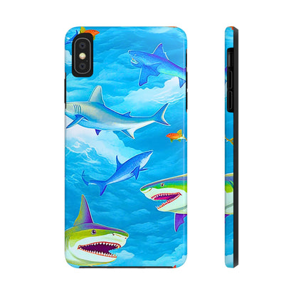 Sharks in the Sky Pattern Style Tough Phone Case | Animals