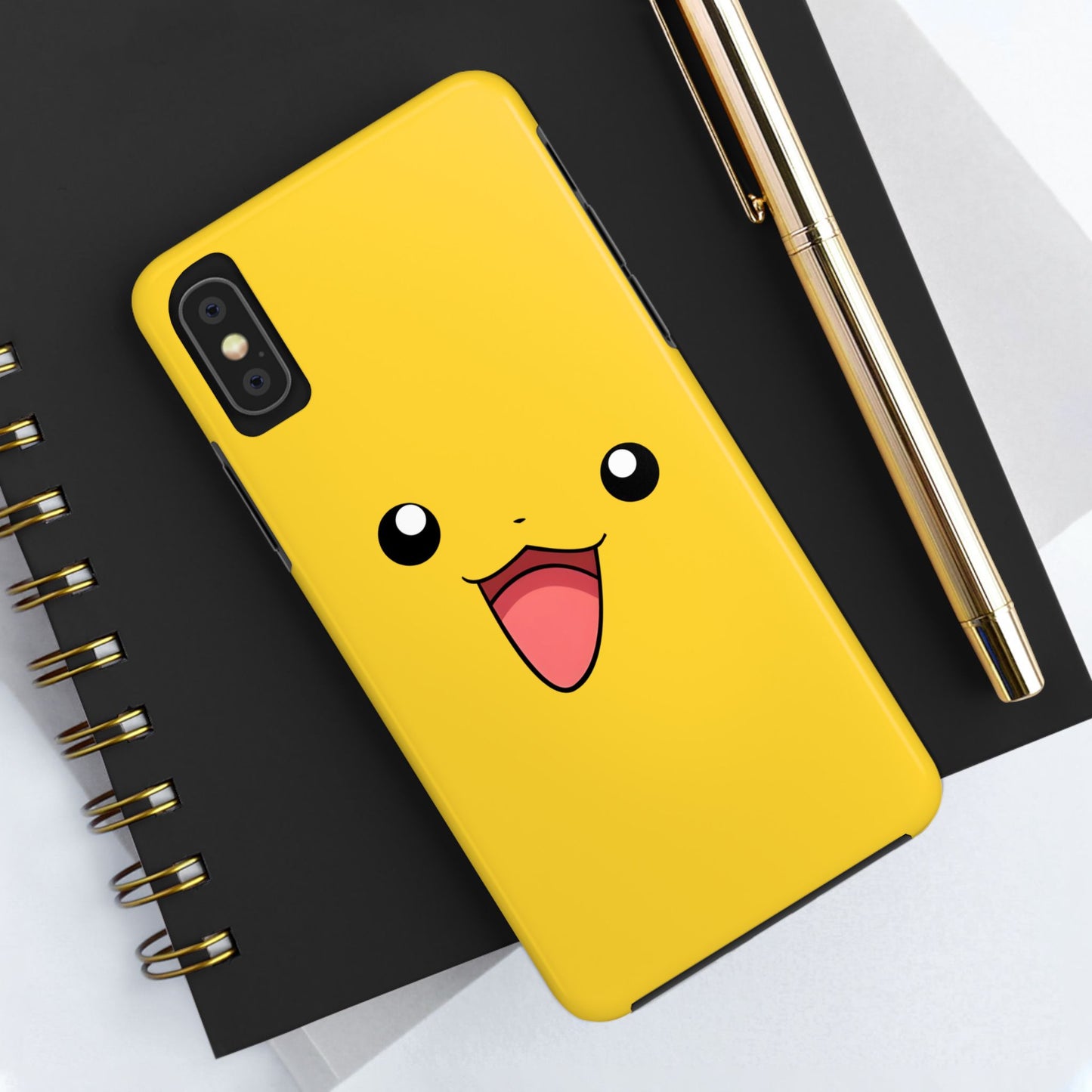 Electric Mouse Yellow Happy Face Minimal Design Tough Phone Case | Anime