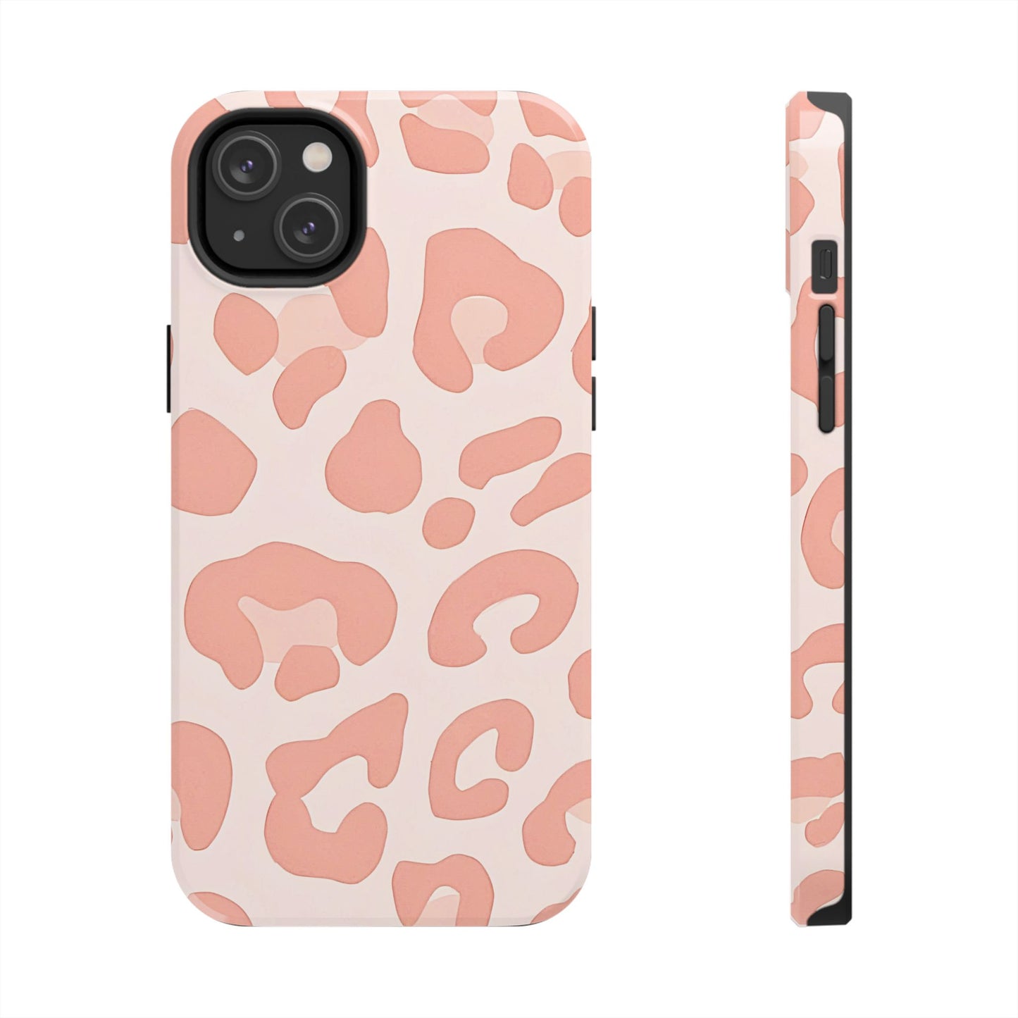 Funda resistente para teléfono con estampado de leopardo rosa preppy | Estética