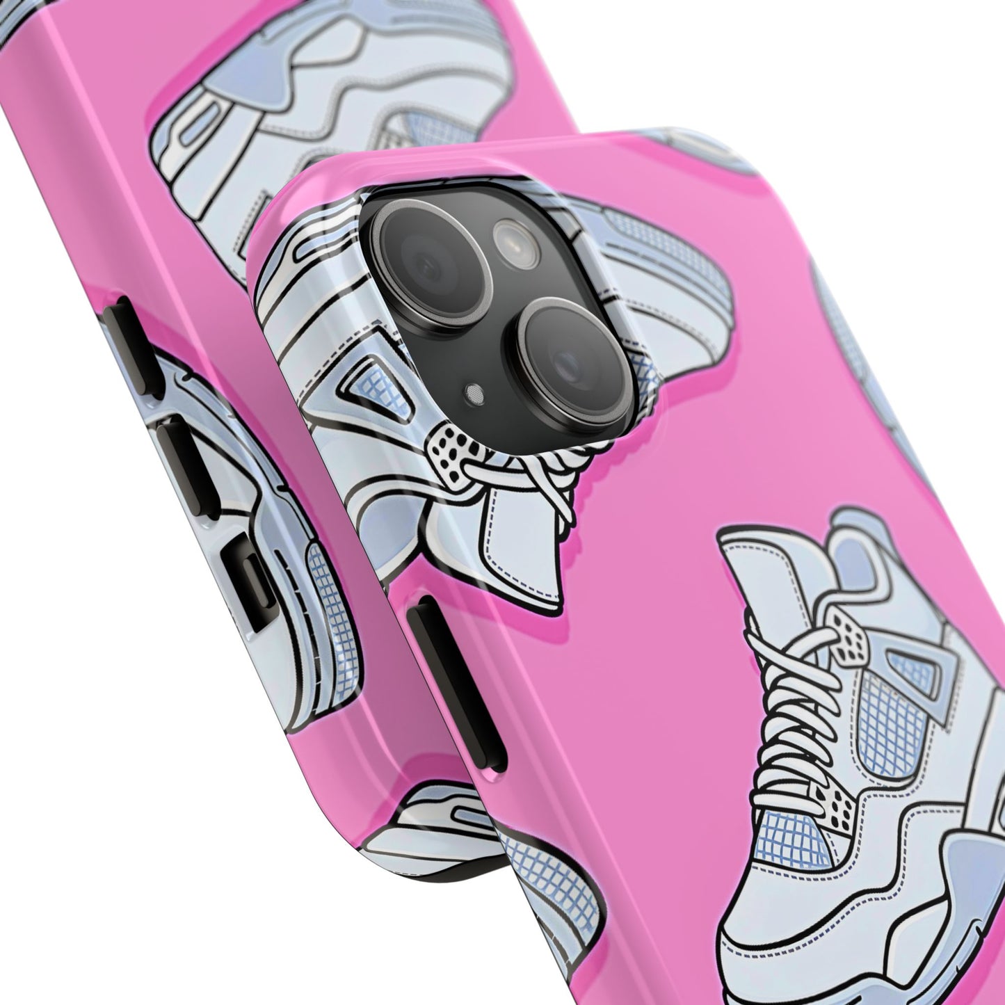 Funda resistente para teléfono con diseño de zapatillas Jordan 4 blancas | Estética