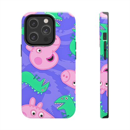 Peppa Pig & George Dinosaur Pattern Tough Phone Case | Cartoons - Peppa Pig