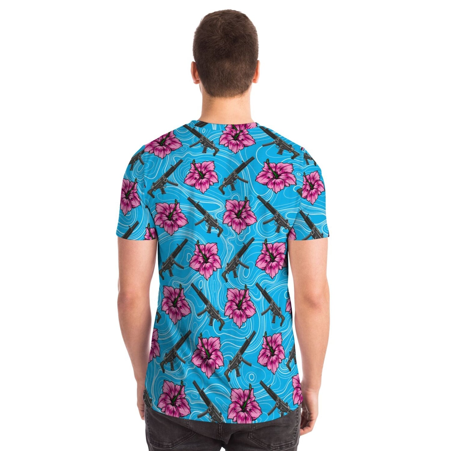 Rad Palm High Capacity Hibiscus Blue Unisex T-Shirt