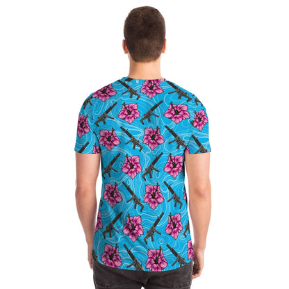 Rad Palm High Capacity Hibiscus Blue Unisex T-Shirt