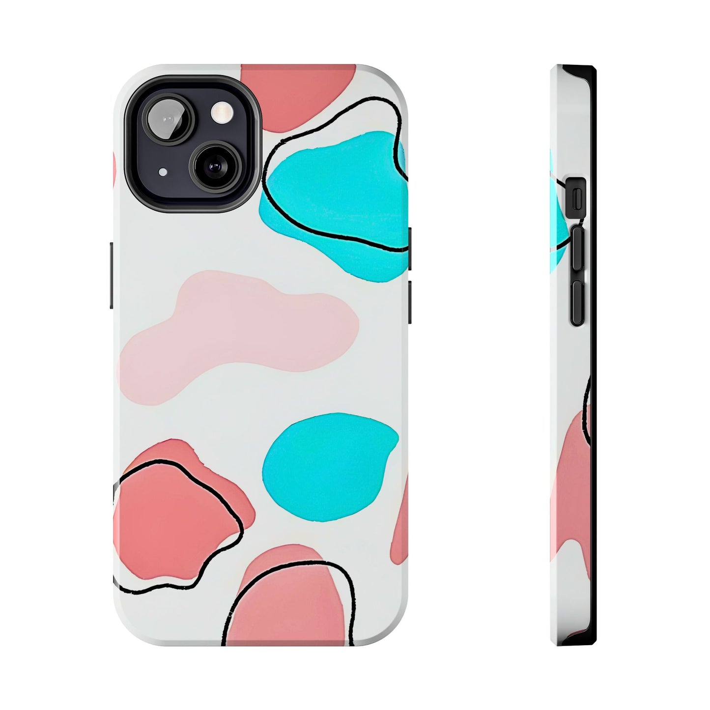 Abstract Shapes Preppy Pastel Style (Version 1) Tough Phone Case | Aesthetic