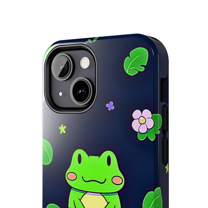 Adorable Froggy Black Tough Phone Case | Animals