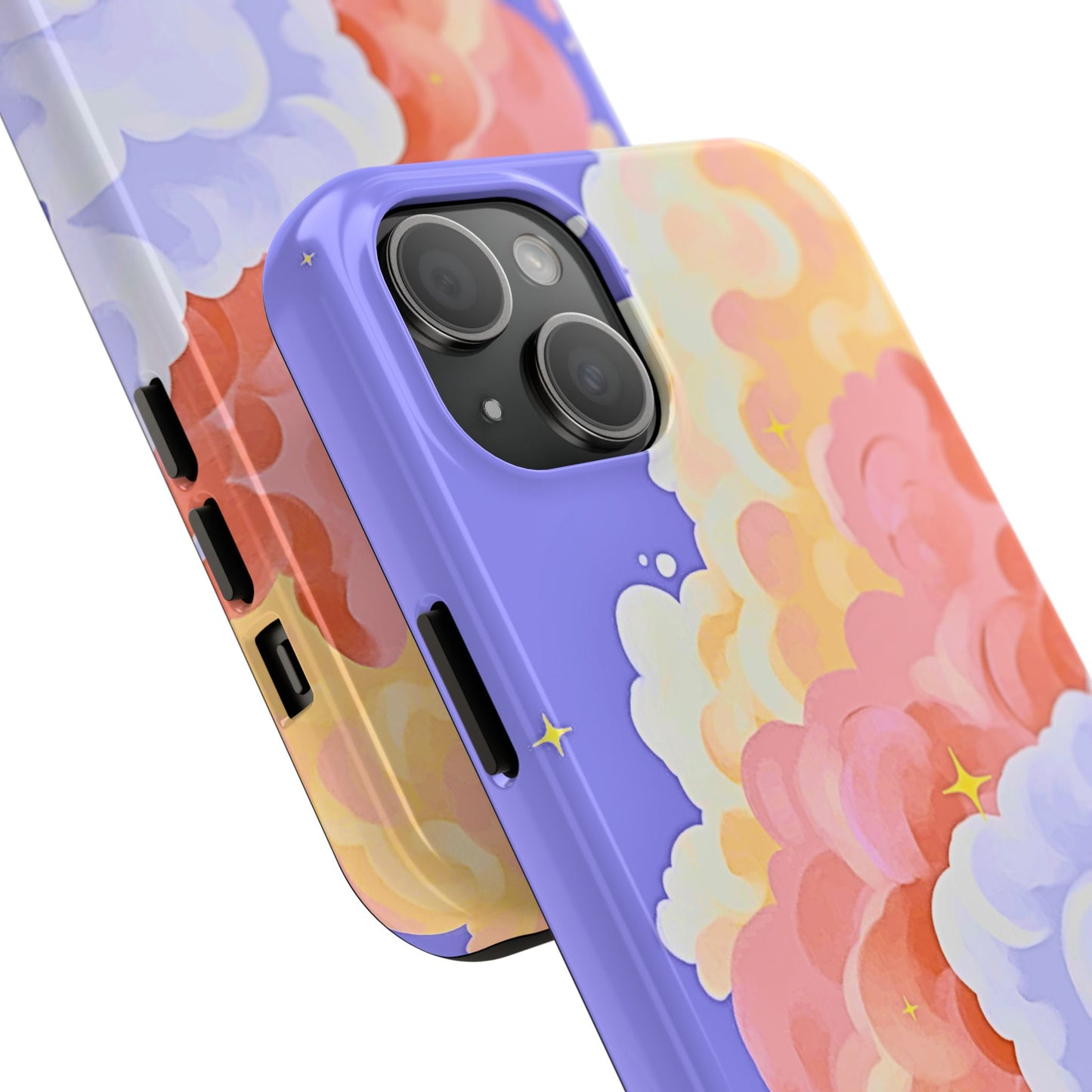 Funda resistente para teléfono con diseño de nubes de colores de ensueño | Estética