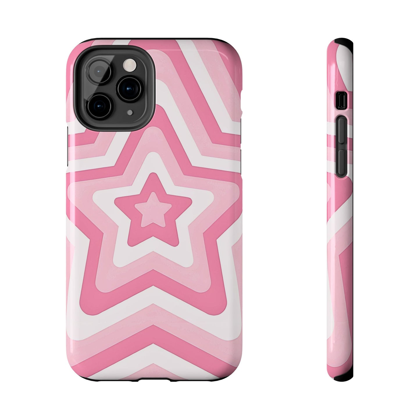 Pink Preppy Star Pattern Style Tough Phone Case | Aesthetic