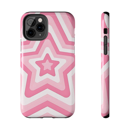 Pink Preppy Star Pattern Style Tough Phone Case | Aesthetic