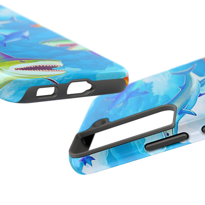 Sharks in the Sky Pattern Style Tough Phone Case | Animals