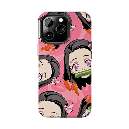 Nezuko Kamado Head Pattern Tough Phone Case | Anime - Demon Slayer