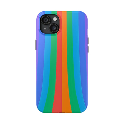 Funda resistente para teléfono con líneas de arcoíris hippies | Estética
