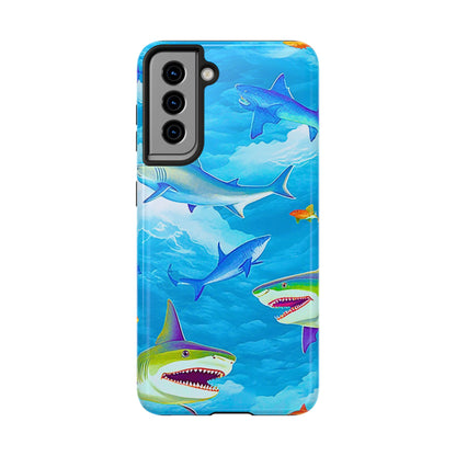 Sharks in the Sky Pattern Style Tough Phone Case | Animals