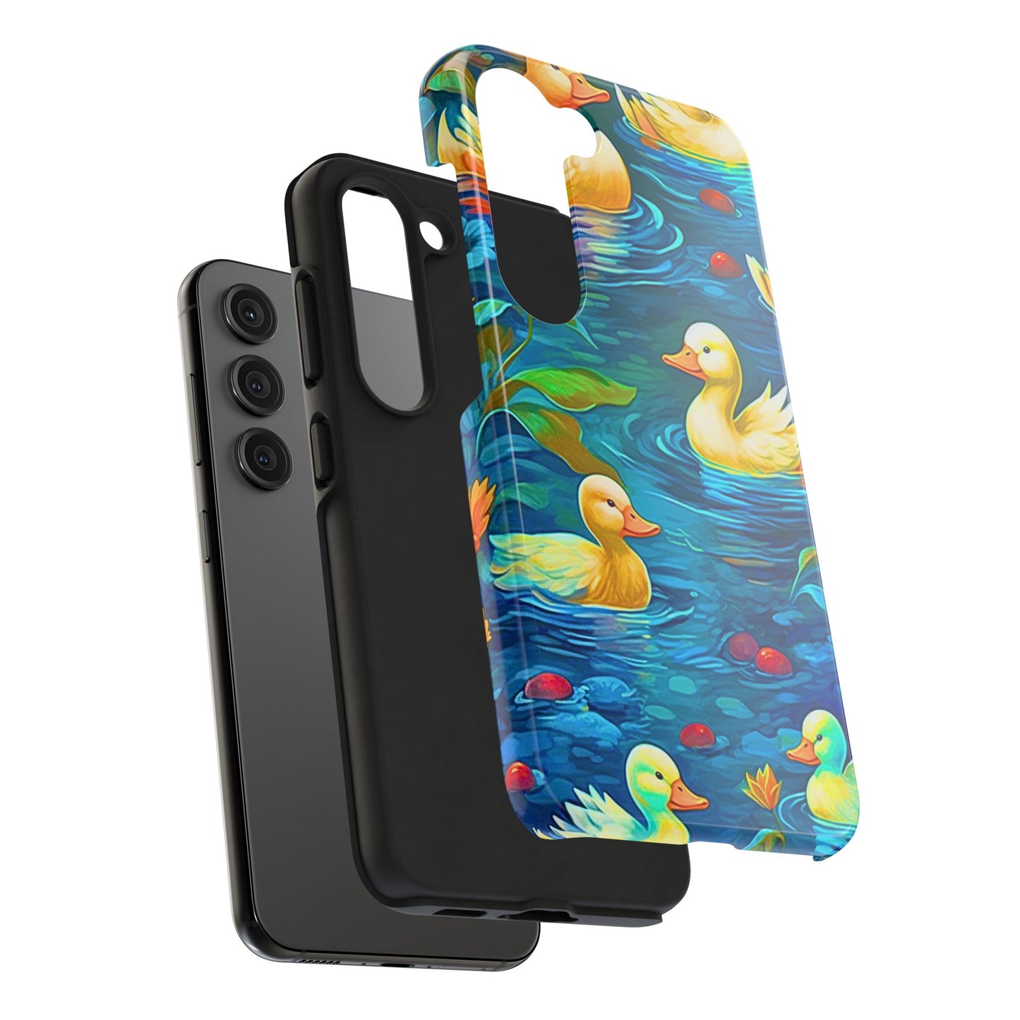 Ducks in the Pond Pattern Style Tough Phone Case | Animals