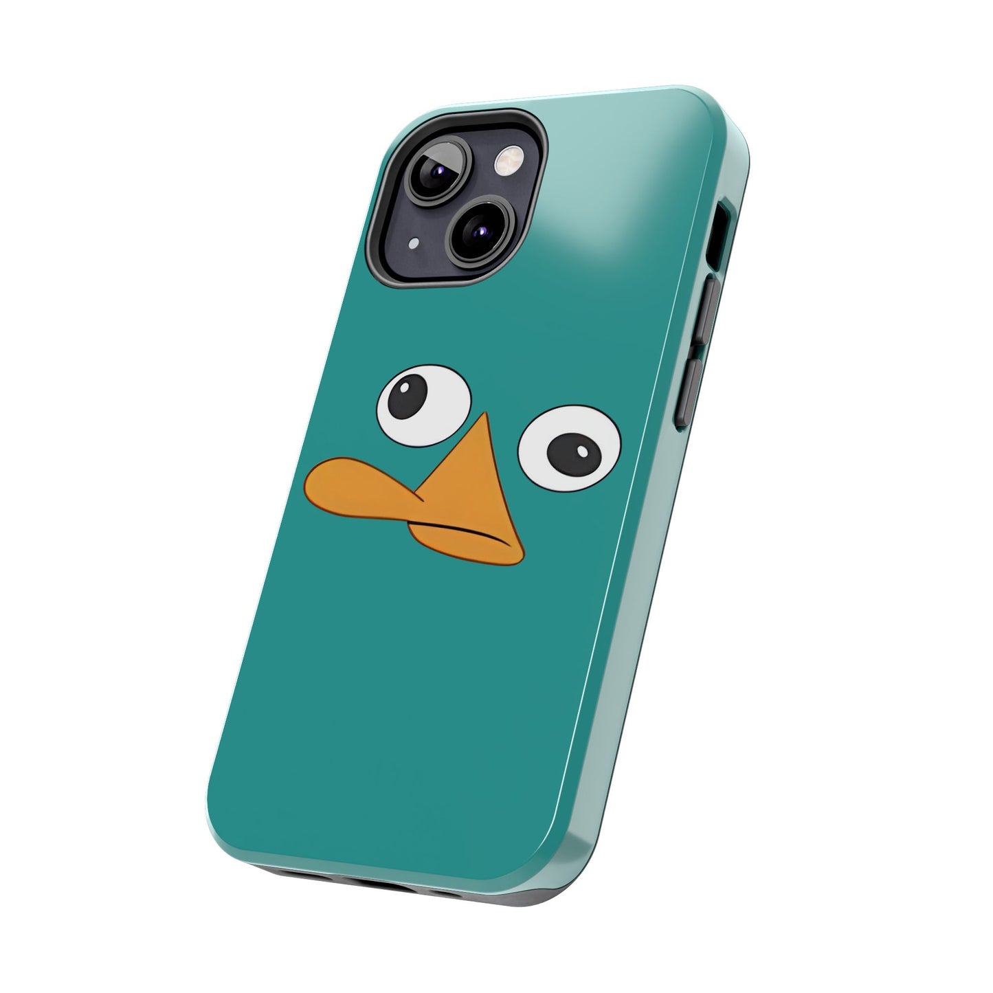 Phineas and Ferb Perry Platypus Eyes Teal Expression Tough Phone Case | Cartoon