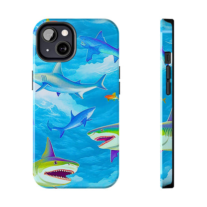 Sharks in the Sky Pattern Style Tough Phone Case | Animals