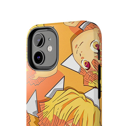 Zenitsu Agatsuma Haori Head Pattern Tough Phone Case | Anime - Demon Slayer