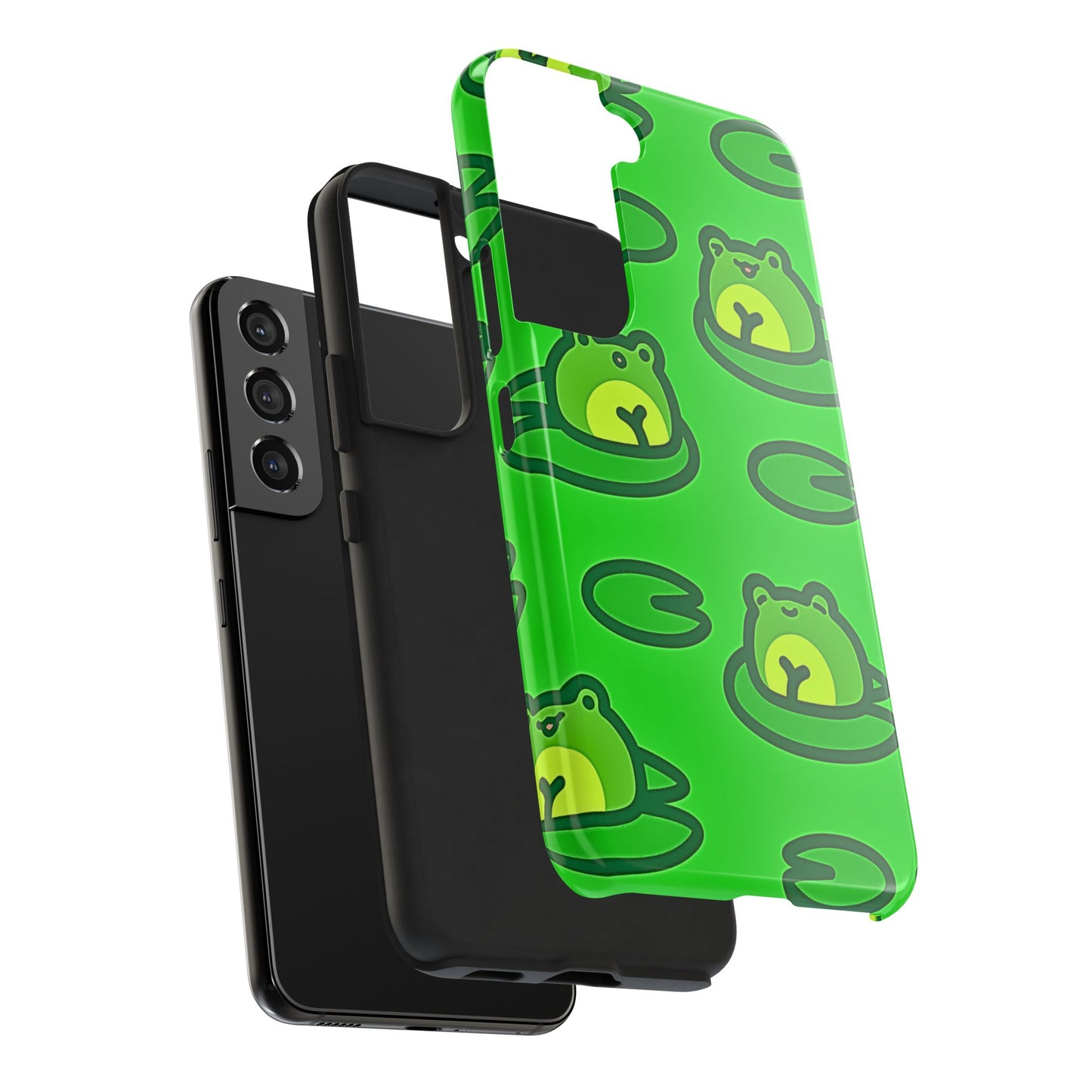 Cute Green Frogs Pattern Tough Phone Case | Animals