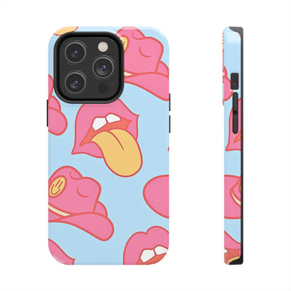 Funda resistente para teléfono con estampado de sombrero vaquero y labios sensuales (versión 1) | Estética