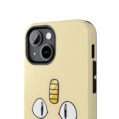 Cat Minimal Gold Coin Face Tough Phone Case | Anime