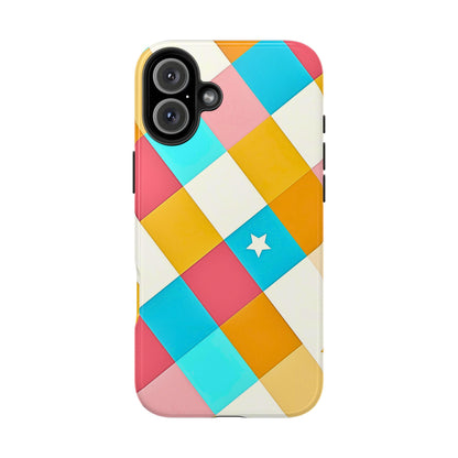 Vibrant Preppy Checkered Tough Phone Case | Aesthetic