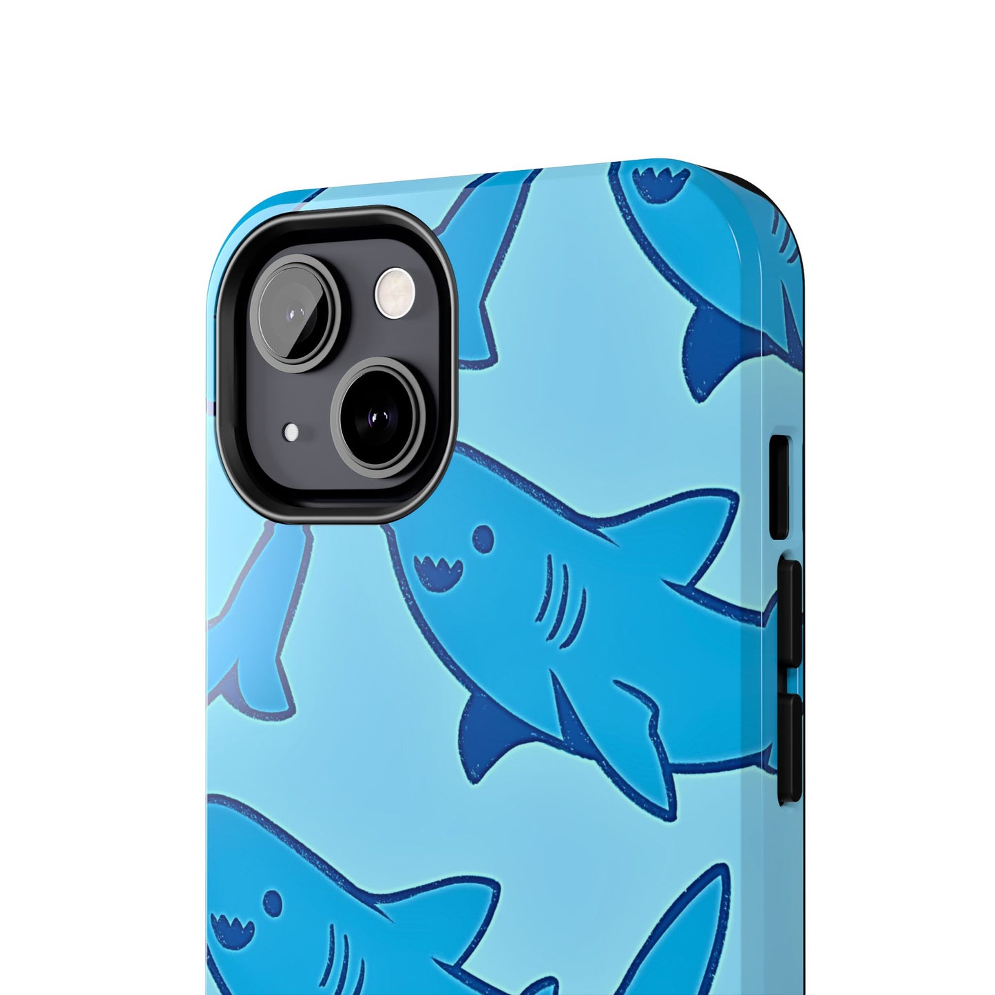 Smiley Shark Fun Pattern Tough Phone Case | Animals