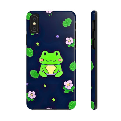 Adorable Froggy Black Tough Phone Case | Animals