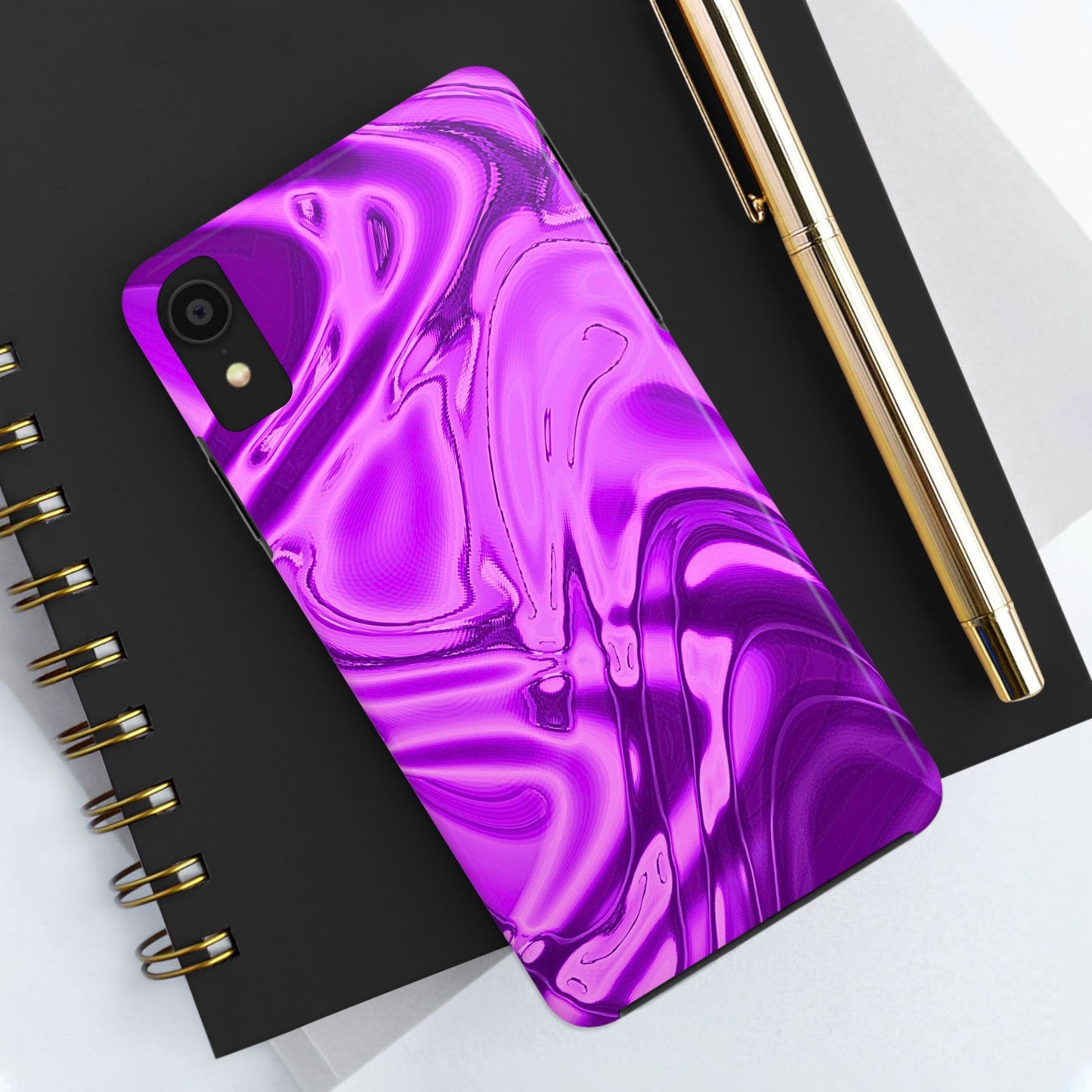 Liquid Metal Purple Tough Phone Case | Aesthetic