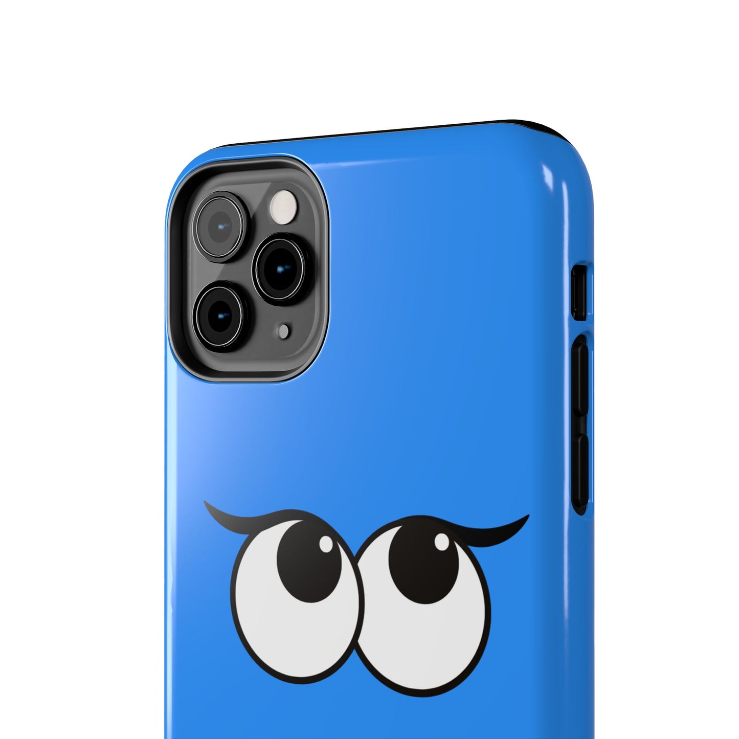 Silly Tongue Out Cartoon Face Blue Background Tough Phone Case | Funny