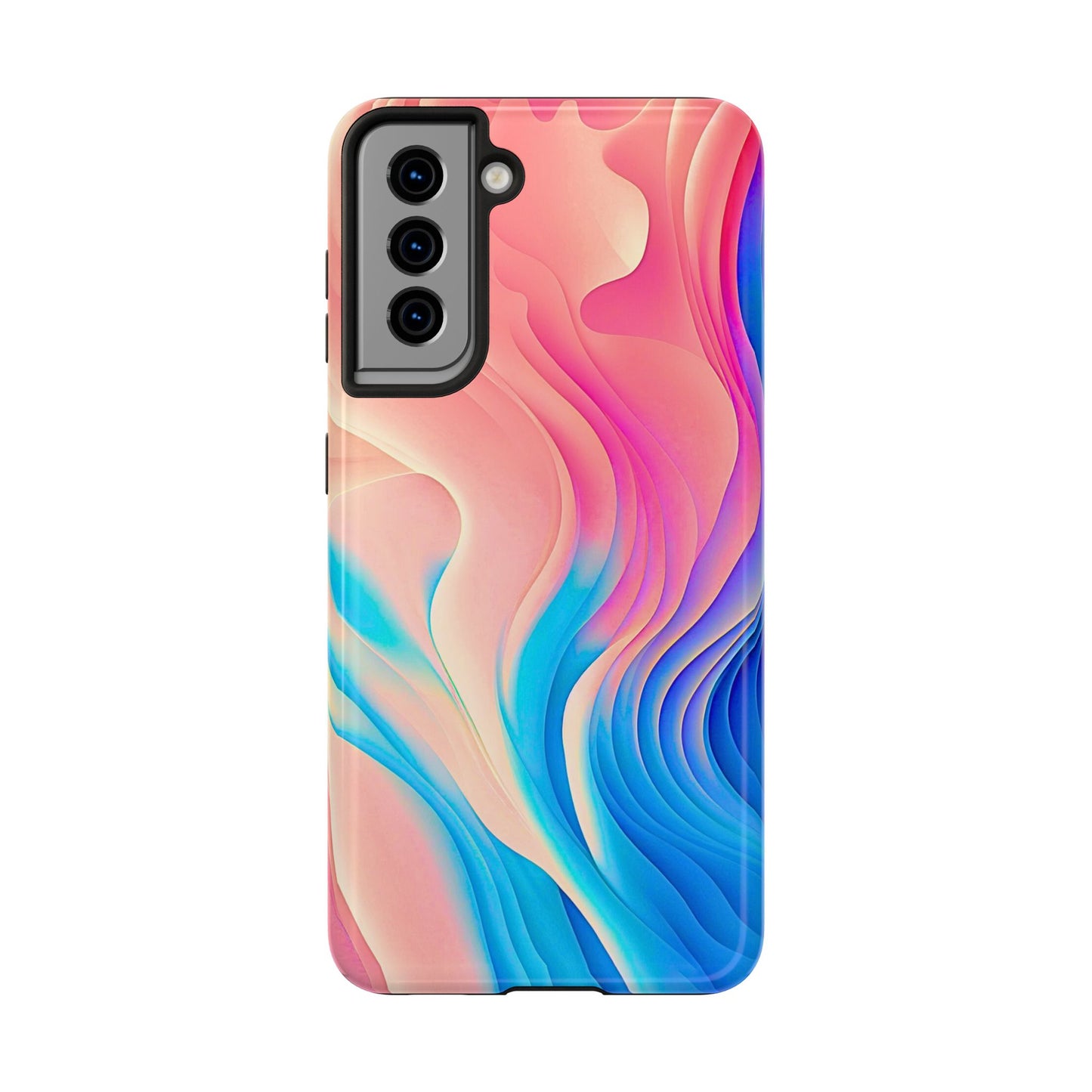 Abstract Pastel Waves Tough Phone Case | Aesthetic