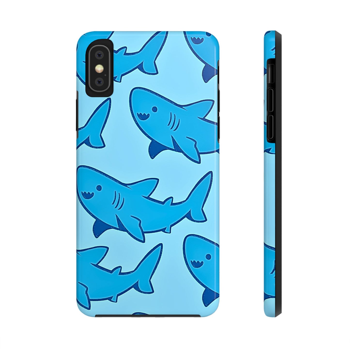 Smiley Shark Fun Pattern Tough Phone Case | Animals