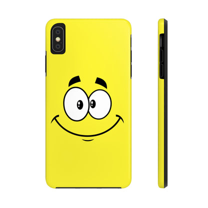 Smiley Happy Face Yellow Minimalist Cartoon Tough Phone Case | Funny