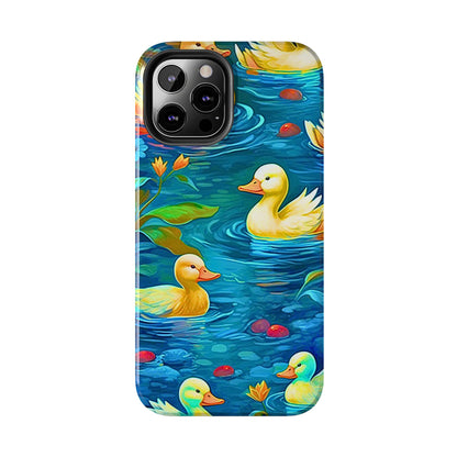 Ducks in the Pond Pattern Style Tough Phone Case | Animals
