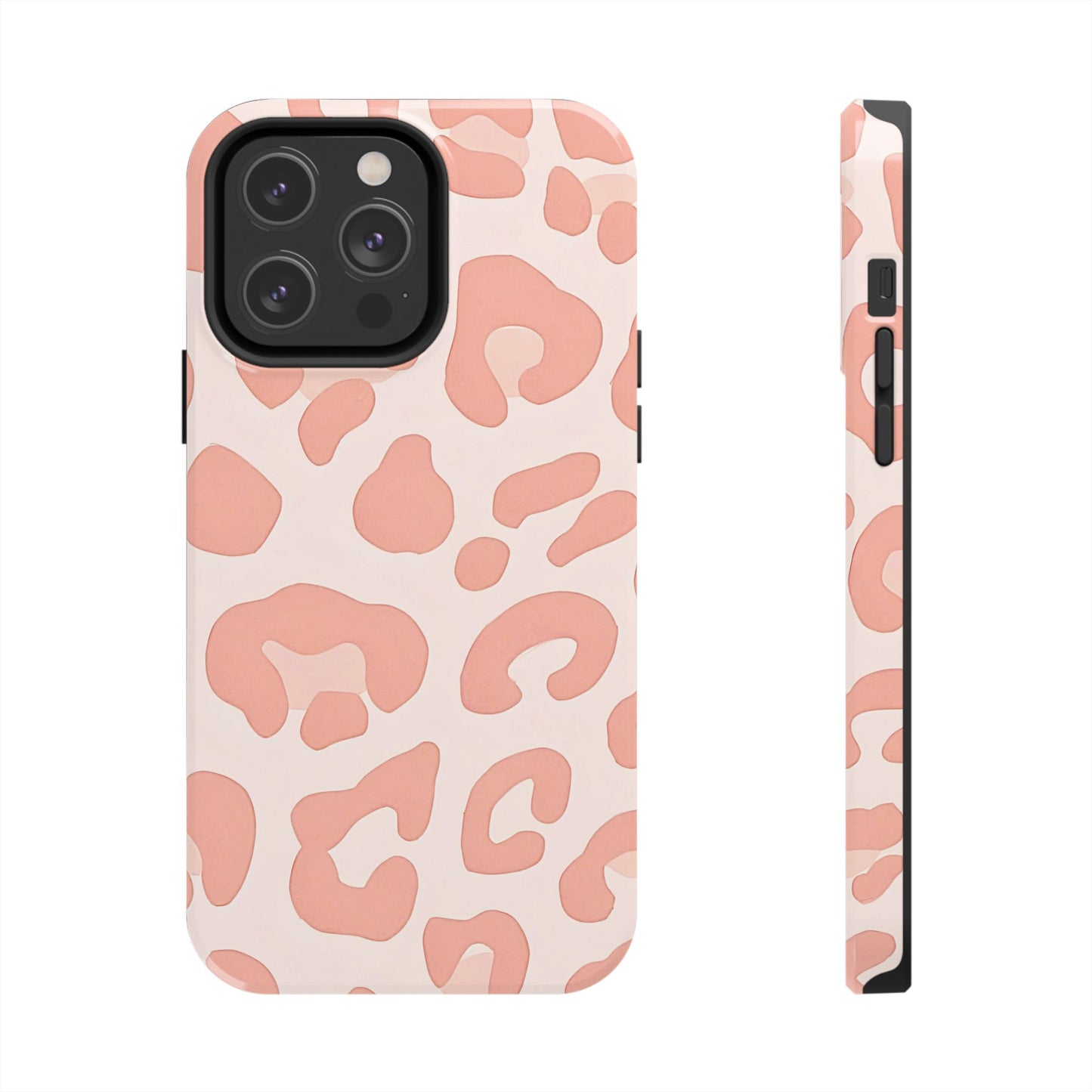 Funda resistente para teléfono con estampado de leopardo rosa preppy | Estética