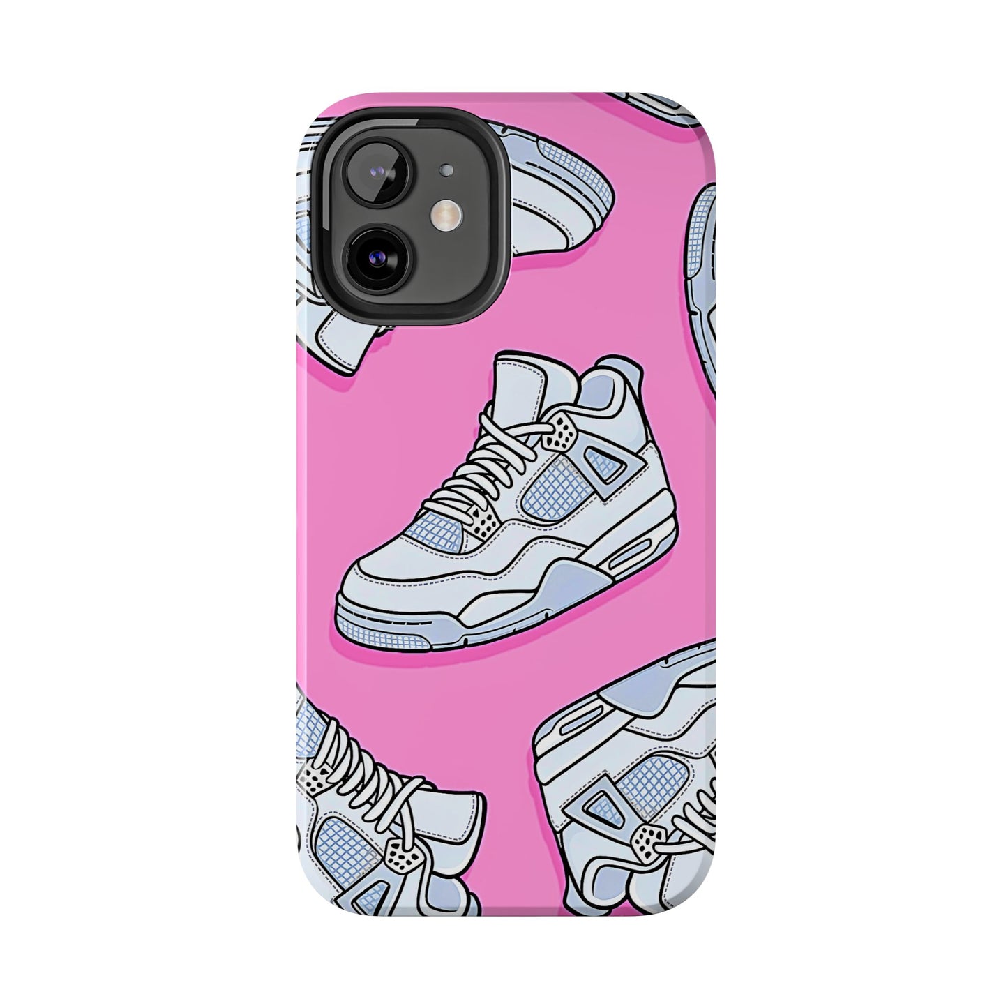 Funda resistente para teléfono con diseño de zapatillas Jordan 4 blancas | Estética