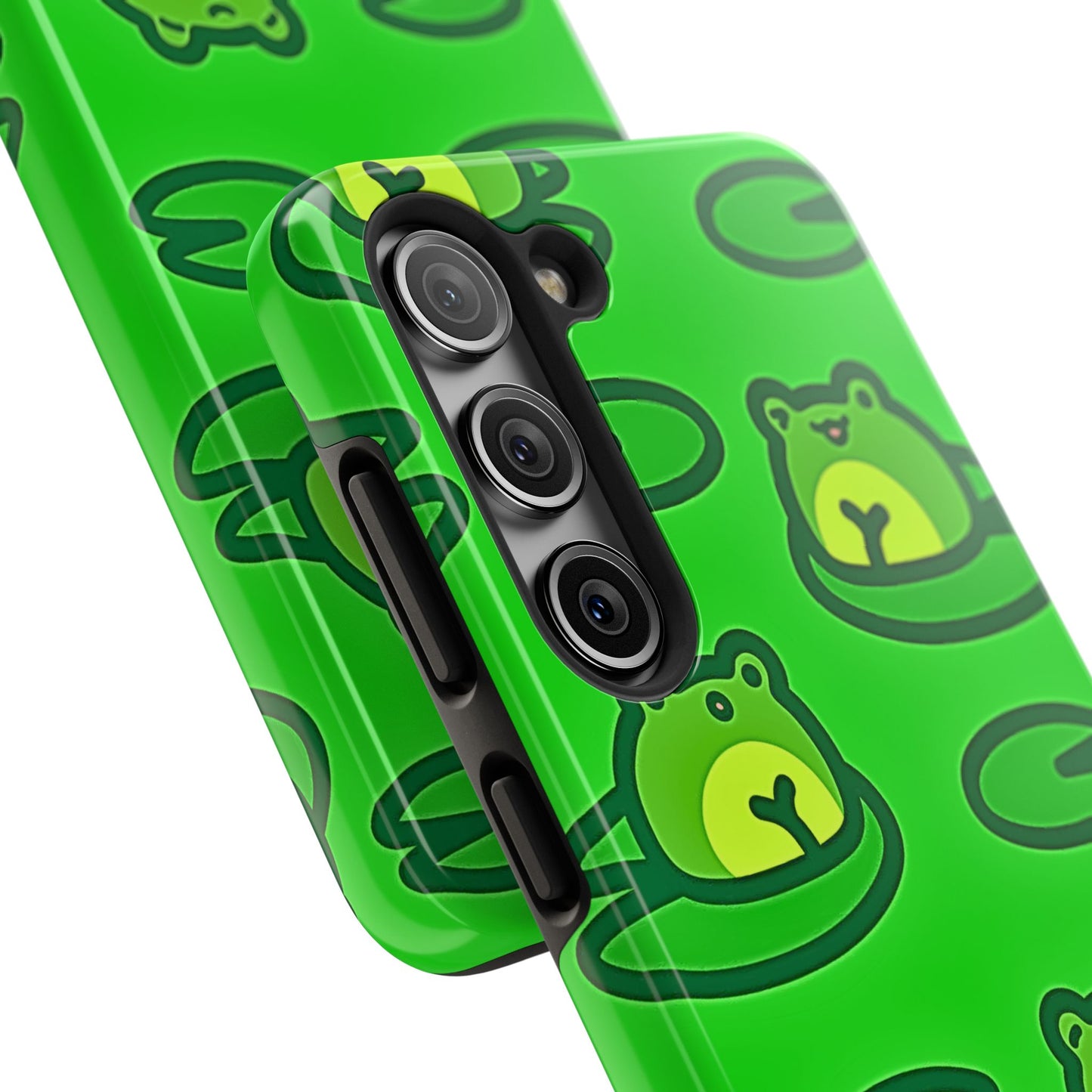 Cute Green Frogs Pattern Tough Phone Case | Animals