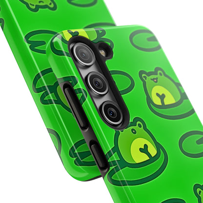 Cute Green Frogs Pattern Tough Phone Case | Animals