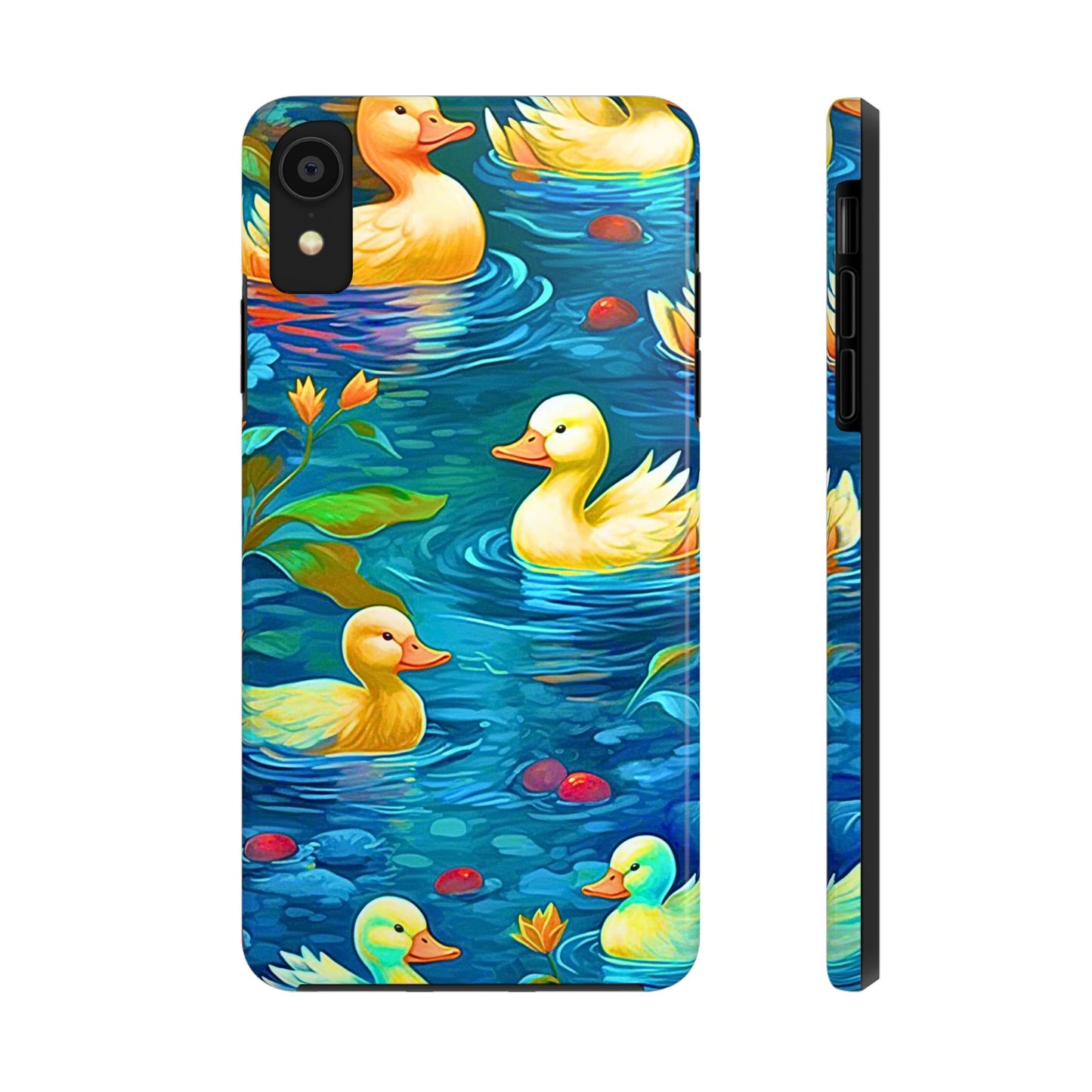 Ducks in the Pond Pattern Style Tough Phone Case | Animals