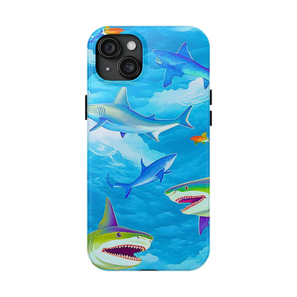 Sharks in the Sky Pattern Style Tough Phone Case | Animals