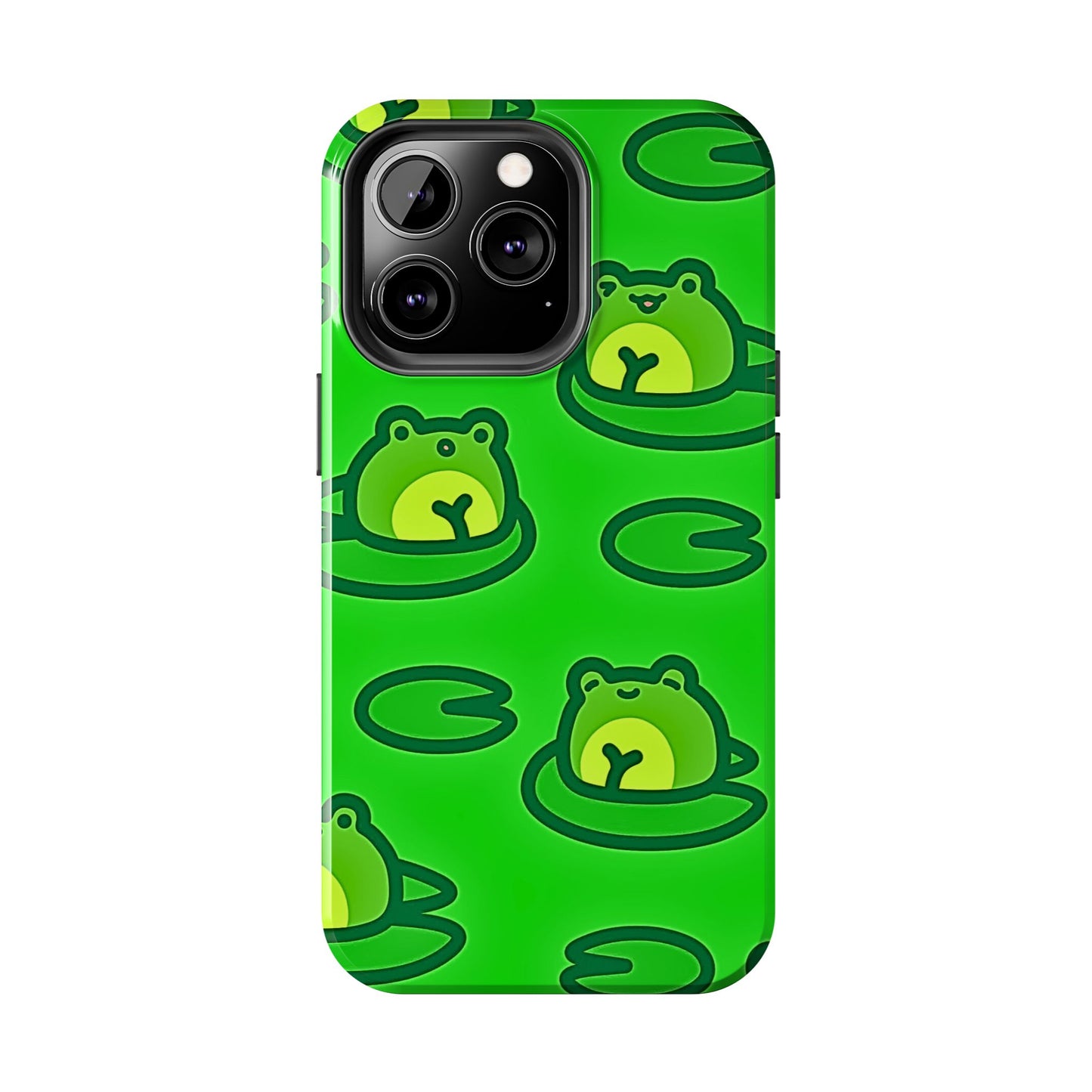 Cute Green Frogs Pattern Tough Phone Case | Animals