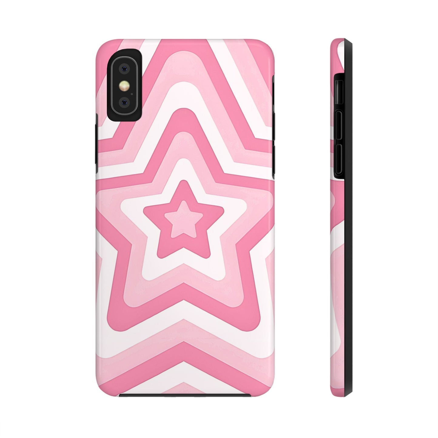Pink Preppy Star Pattern Style Tough Phone Case | Aesthetic