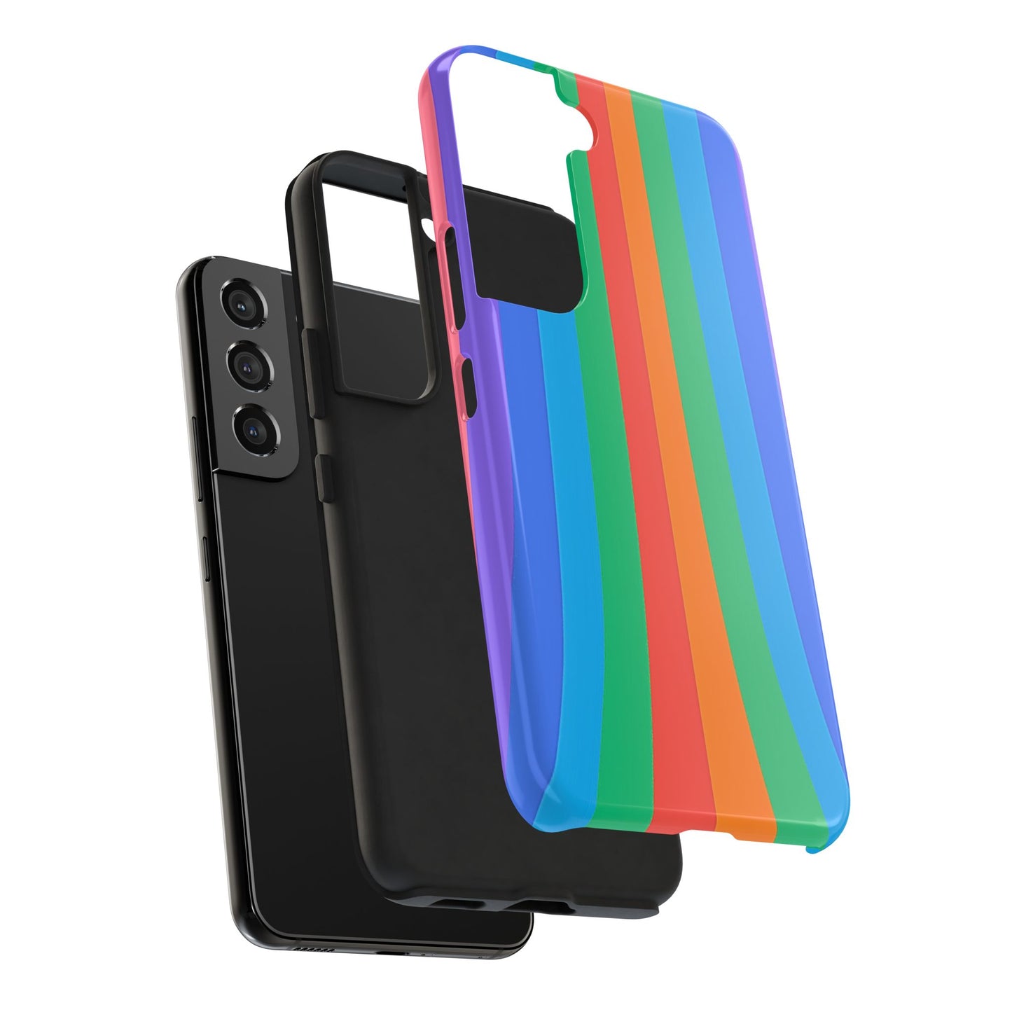 Funda resistente para teléfono con líneas de arcoíris hippies | Estética