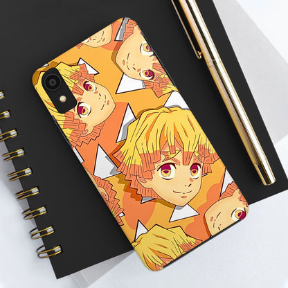Zenitsu Agatsuma Haori Head Pattern Tough Phone Case | Anime - Demon Slayer