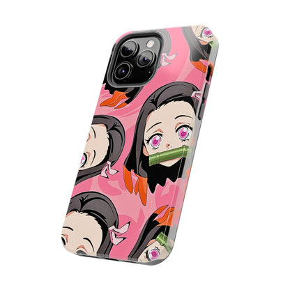 Nezuko Kamado Head Pattern Tough Phone Case | Anime - Demon Slayer